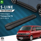 S-Dizayn VW Transporter T6 Kısa Şase S-Line Siyah Yan Basamak 213 Cm 2015-2019 A+ Kalite thumbnail 1