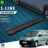 S-Dizayn Renault Kangoo 2 Uzun Şase S-Line Siyah Yan Basamak 223 Cm 2008-2020 A+ Kalite thumbnail 1