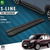 S-Dizayn Fiat Doblo Uzun Şase S-Line Siyah Yan Basamak 223 Cm 2001-2010 A+ Kalite thumbnail 1
