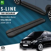 S-Dizayn Mercedes Vito W639 Kısa Şase S-Line Siyah Yan Basamak 233 Cm 2004-2014 A+ Kalite thumbnail 1