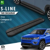 S-Dizayn Jeep Compass 2 S-Line Siyah Yan Basamak 173 Cm 2017 Üzeri A+ Kalite thumbnail 1