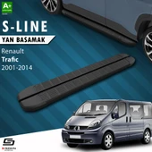 S-Dizayn Renault Trafic 2 Kısa Şase S-Line Siyah Yan Basamak 223 Cm 2001-2014 A+ Kalite thumbnail 1