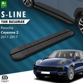 S-Dizayn Porsche Cayenne 2 S-Line Siyah Yan Basamak 193 Cm 2011-2017 A+ Kalite - 1