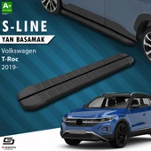 S-Dizayn VW T-Roc S-Line Siyah Yan Basamak 173 Cm 2019 Üzeri A+ Kalite thumbnail 1