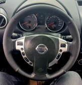 DİKİŞLİ DİREKSİYON KILIFI NOKTALI DERİ KARBON DERİ SİYAH DİKİŞLİ NİSSAN QASHQAİ İÇİN thumbnail 1