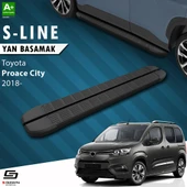 S-Dizayn Toyota Proace City Uzun Şase S-Line Siyah Yan Basamak 213 Cm 2018 Üzeri A+ Kalite thumbnail 1