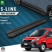 S-Dizayn Peugeot Expert 2 Uzun Şase S-Line Siyah Yan Basamak 223 Cm 2007-2016 A+ Kalite thumbnail 1