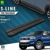 S-Dizayn Ford Ranger 3 S-Line Siyah Yan Basamak 203 Cm 2012-2022 A+ Kalite thumbnail 1