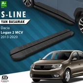 S-Dizayn Dacia Logan 2 MCV S-Line Siyah Yan Basamak 183 Cm 2013-2020 A+ Kalite thumbnail 1