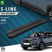 S-Dizayn Peugeot 5008 2 S-Line Siyah Yan Basamak 203 Cm 2017-2023 A+ Kalite thumbnail 1
