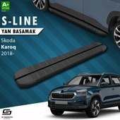 S-Dizayn Skoda Karoq S-Line Siyah Yan Basamak 173 Cm 2018 Üzeri A+ Kalite thumbnail 1