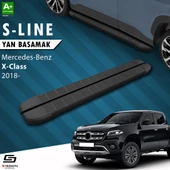S-Dizayn Mercedes X-Class S-Line Siyah Yan Basamak 203 Cm 2018-2020 A+ Kalite thumbnail 1