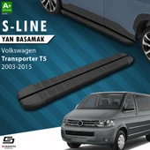 S-Dizayn VW Transporter T5 Kısa Şase S-Line Siyah Yan Basamak 213 Cm 2003-2015 A+ Kalite thumbnail 1