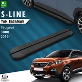 S-Dizayn Peugeot 3008 2 S-Line Siyah Yan Basamak 183 Cm 2016-2023 A+ Kalite thumbnail 1
