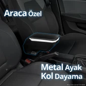 S-Dizayn Renault Clio 5 Kol Dayama Kolçak Çelik Ayaklı ABS Gri 2019 Üzeri A+Kalite thumbnail 6