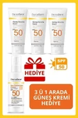 Dermaderm 3 Adet Spf 50+ Güneş Koruma Vitaminli Yüz ve Vücut Güneş Kremi 3 x 100ml ve 1 Adet Yüksek Koruma Leke Karşıtı Güneş Kremi - 2
