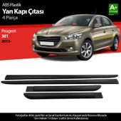 S-Dizayn Peugeot 301 ABS Plastik Yan Kapı Koruma Çıtası 2013 Üzeri A+ Kalite thumbnail 1
