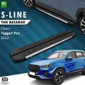 S-Dizayn Chery Tiggo7 Pro S-Line Krom Yan Basamak 183 Cm 2022 Üzeri A+ Kalite thumbnail 1