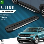S-Dizayn VW T-Cross S-Line Krom Yan Basamak 173 Cm 2019-2023 A+ Kalite thumbnail 1