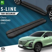 S-Dizayn Chery Omoda5 S-Line Siyah Yan Basamak 183 Cm 2022 Üzeri A+ Kalite thumbnail 1