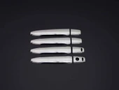 OMSA Mitsubishi Lancer Krom Kapı Kolu 8 Parça Tek Delik Çift Sensörlü 2007 ve Sonrası thumbnail 2