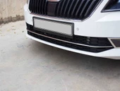 OMSA Skoda Superb B8 Krom Ön Tampon Çıtası 3 Parça 2015-2019 Arası thumbnail 4