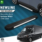 S-Dizayn Mercedes Sprinter W901 Orta Şase NewLine Krom Yan Basamak 263 Cm 1998-2006 A+ Kalite thumbnail 1
