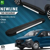 S-Dizayn Mercedes Citan Uzun Şase NewLine Aluminyum Yan Basamak 223 Cm 2012-2021 A+ Kalite thumbnail 1