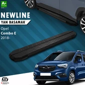 S-Dizayn Opel Combo E Uzun Şase NewLine Siyah Yan Basamak 213 Cm 2018 Üzeri A+ Kalite thumbnail 1