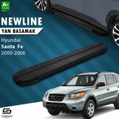 S-Dizayn Hyundai Santa Fe NewLine Siyah Yan Basamak 163 Cm 2000-2006 A+ Kalite thumbnail 1
