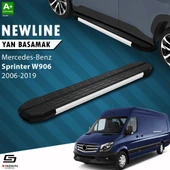 S-Dizayn Mercedes Sprinter W906 Kısa Şase NewLine Aluminyum Yan Basamak 263 Cm 2006-2019 A+ Kalite thumbnail 1
