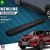 S-Dizayn Nissan Qashqai 3 NewLine Siyah Yan Basamak 173 Cm 2021 Üzeri A+ Kalite thumbnail 1