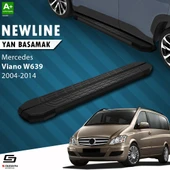 S-Dizayn Mercedes Viano W639 Kısa Şase NewLine Siyah Yan Basamak 233 Cm 2004-2014 A+ Kalite thumbnail 1