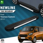 S-Dizayn Ford Tourneo Custom Kısa Şase NewLine Aluminyum Yan Basamak 203 Cm 2012-2023 A+ Kalite thumbnail 1