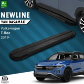 S-Dizayn VW T-Roc NewLine Siyah Yan Basamak 173 Cm 2019 Üzeri A+ Kalite thumbnail 1