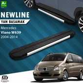 S-Dizayn Mercedes Viano W639 Kısa Şase NewLine Krom Yan Basamak 233 Cm 2004-2014 A+ Kalite thumbnail 1