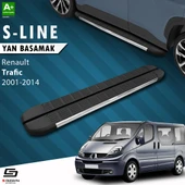 S-Dizayn Renault Trafic 2 Kısa Şase S-Line Krom Yan Basamak 223 Cm 2001-2014 A+ Kalite thumbnail 1