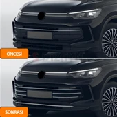 S-Dizayn VW Tiguan 3 Krom Ön Tampon Çıta Seti 7 Prç. 2024 Üzeri A+ Kalite thumbnail 5