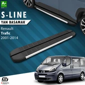 S-Dizayn Renault Trafic 2 Kısa Şase S-Line Aluminyum Yan Basamak 223 Cm 2001-2014 A+ Kalite thumbnail 1