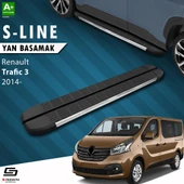 S-Dizayn Renault Trafic 3 Uzun Şase S-Line Krom Yan Basamak 263 Cm 2014-2020 A+ Kalite thumbnail 1