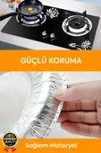 Çok Amaçlı Pratik Leke Önleyici Isıya Dayanıklı Yıkanabilir Alüminyum Ocak Koruyucu Folyo - 10 Adet - 3