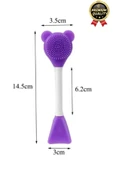 Özel Seri Esnek Yumuşak Silikon Yüz Cilt Krem Maske Uygulama ve Temizleme Fırçası Spatulası 1 Adet thumbnail 6
