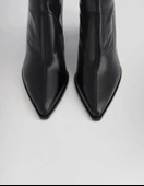 Bershka Blok topuklu sivri burunlu streç bilekte bot thumbnail 4