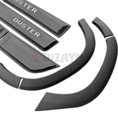 S-Dizayn Dacia Duster 2 Kapı Koruma ve Çamurluk Kaplaması Dodik Seti Parlak Krom Yazılı 12 Prç 2018-2023 A+ Kalite thumbnail 4