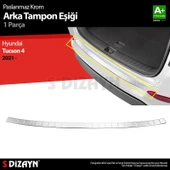 S-Dizayn Hyundai Tucson 4 Krom Arka Tampon Eşiği 2021-2024 thumbnail 1