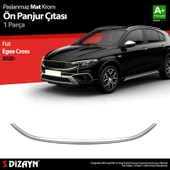 S-Dizayn Fiat Egea Cross Krom Ön Panjur Çıtası 2020 Üzeri (Mat Krom) A+ Kalite thumbnail 1