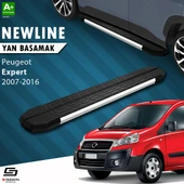 S-Dizayn Peugeot Expert 2 Kısa Şase NewLine Krom Yan Basamak 213 Cm 2007-2016 thumbnail 1