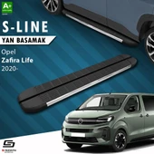 S-Dizayn Opel Zafira Life Uzun Şase S-Line Krom Yan Basamak 243 Cm 2020 Üzeri A+ Kalite thumbnail 1