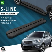 S-Dizayn Ssangyong Korando Sport S-Line Siyah Yan Basamak 203 Cm 2010-2019 A+ Kalite thumbnail 1