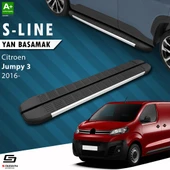 S-Dizayn Citroen Jumpy 3 Uzun Şase S-Line Aluminyum Yan Basamak 243 Cm 2016 Üzeri A+ Kalite thumbnail 1